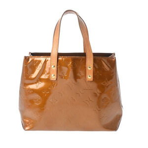 Louis Vuitton Vernis Reed Bron White Monogram Handbag